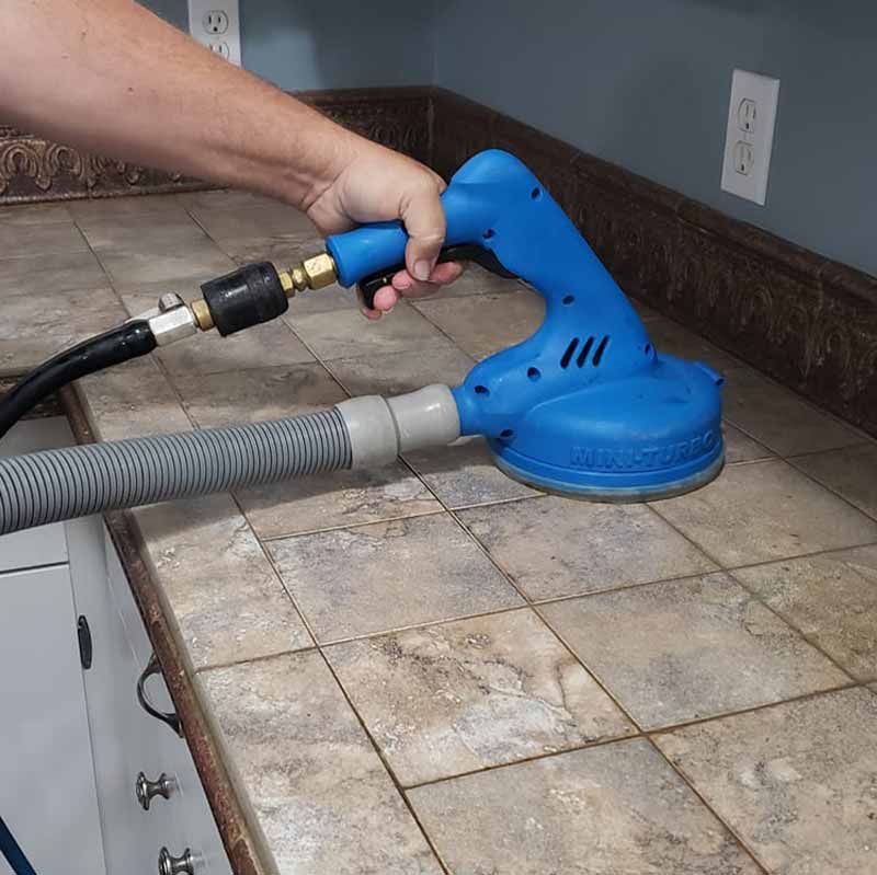 Kitchen Tile and Grout Cleaning Process
